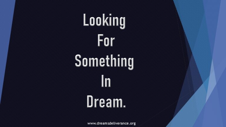 Looking For Something In Dream