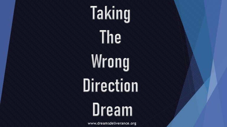 Taking The Wrong Direction Dream.