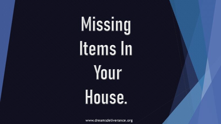 Missing Items In Your House.