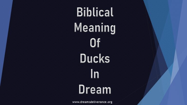 Biblical Meaning Of Ducks In Dream