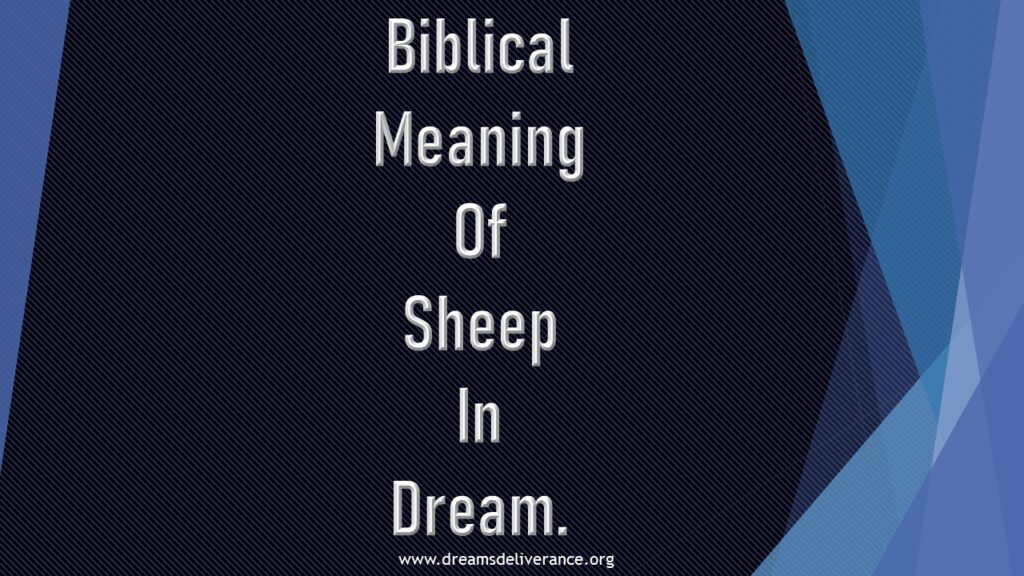 Biblical Meaning Of Sheep In Dream.