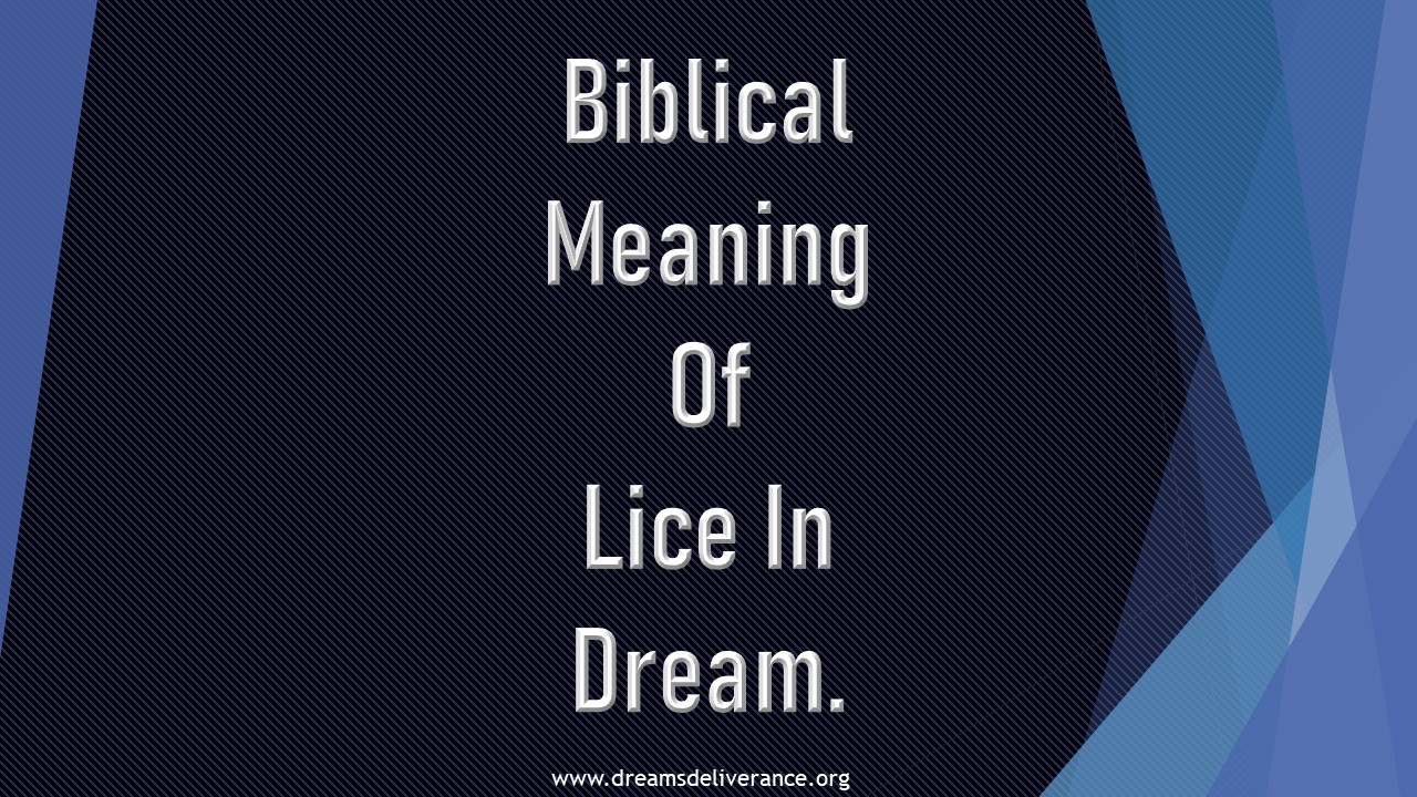 Biblical Meaning Of Lice In Dream.