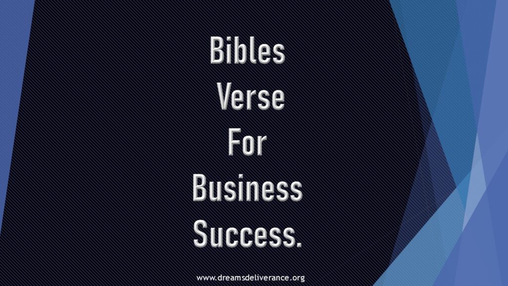 Bibles Verse For Business Success.