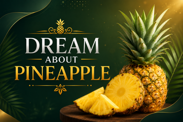 Dreaming about pineapple symbolizes happiness, pleasures, fertility, and financial gains and satisfaction.