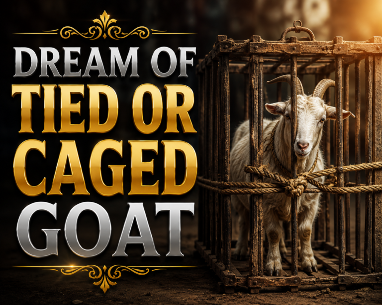 Goat may symbolize unbelief, aggressive spirit, destructive spirit, scapegoat, bad people, witchcraft, or a glorious destiny.