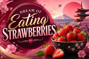 Eating strawberries in the dream symbolizes sweetness, health, and happiness. It also represents a satisfying moment or love affair.
