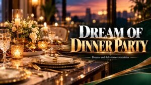 A dream about a dinner party guest represents fellowship, social gathering, togetherness, connection, excitement, and happiness.