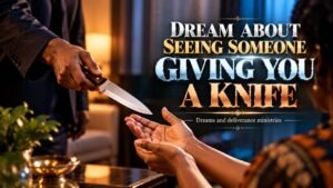 When you see someone giving you a knife in a dream, it's either the person wants to set you up, alert you, protect you, or hurt you.